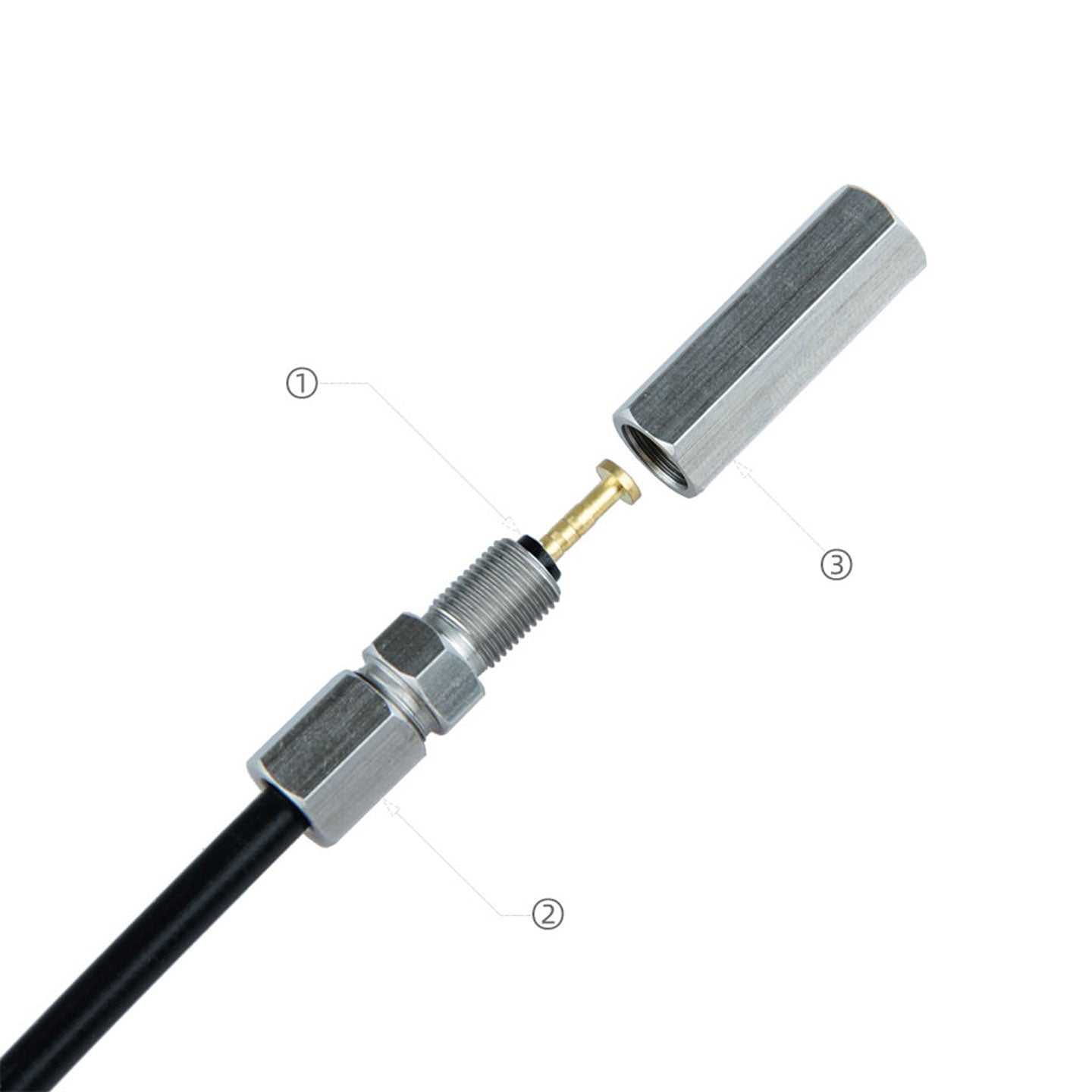 NFOX bicycle hydraulic disc brake oil needle oil pipe repair connection insertion installation tool bidirectional threaded joint