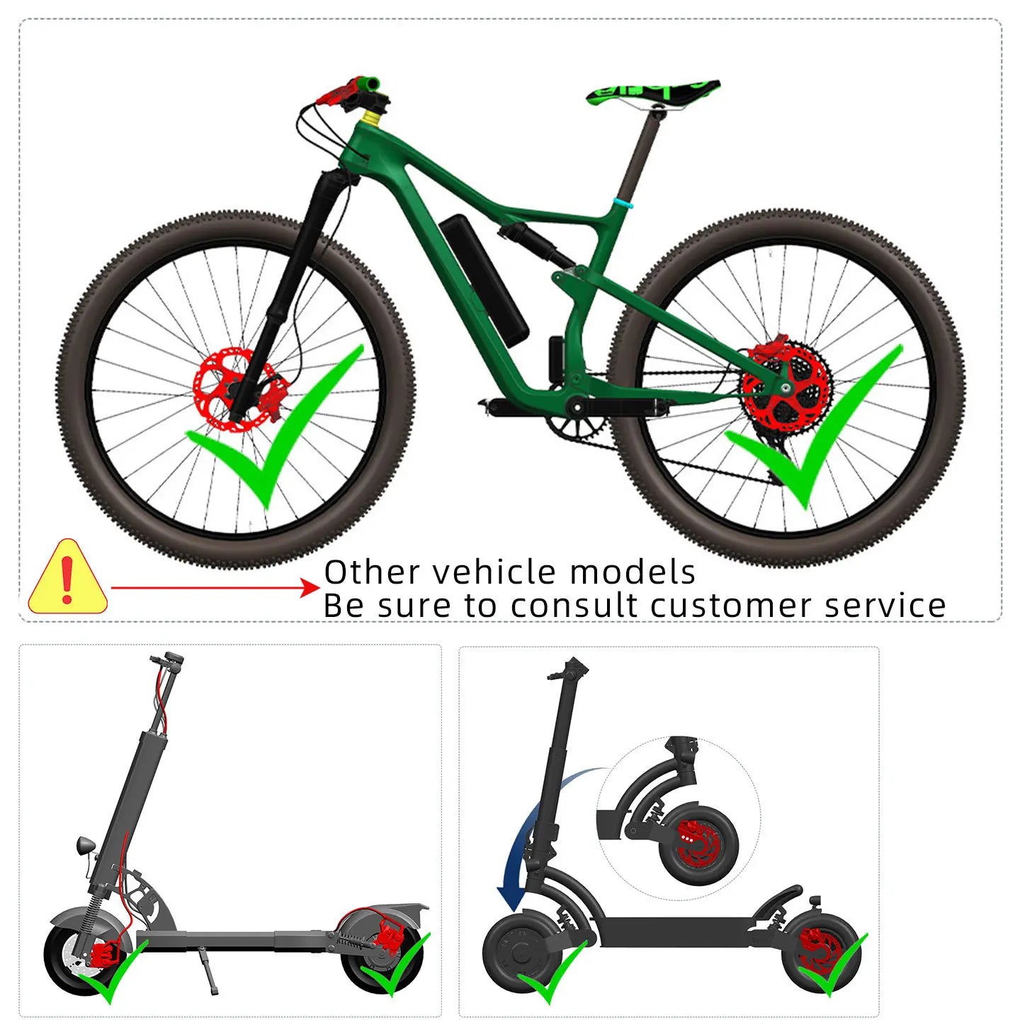 NFOX mountain bike hydraulic disc brake kit SM2A four piston caliper electric scooter 2-pin 3-pin power-off handle accessories