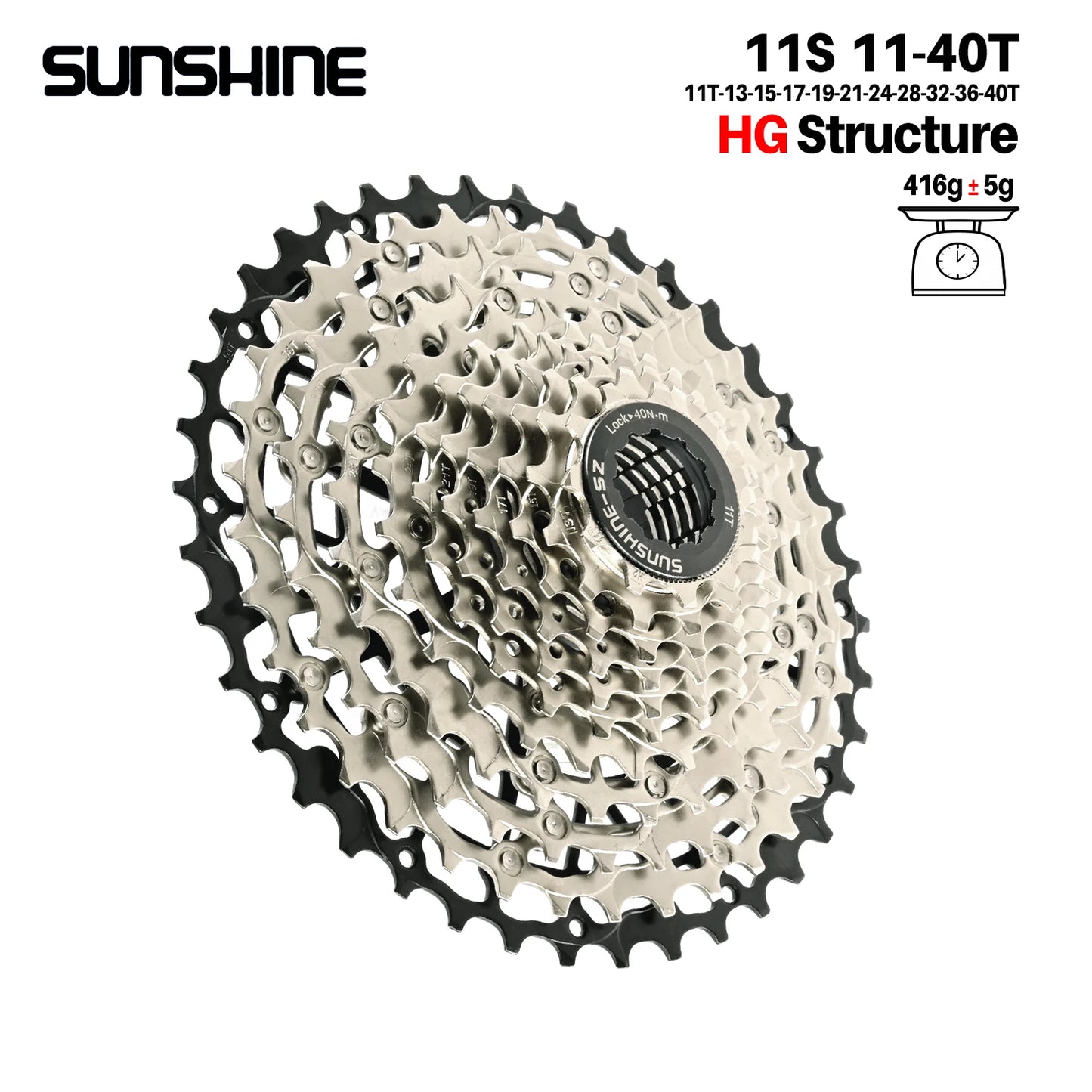 SUNSHINE Hollow Mountain Freedom Wheel 9/10/11/12/13S Folding Bicycle 40T/42T/46T/48T/50T/52T Variable Speed Card Flywheel HG