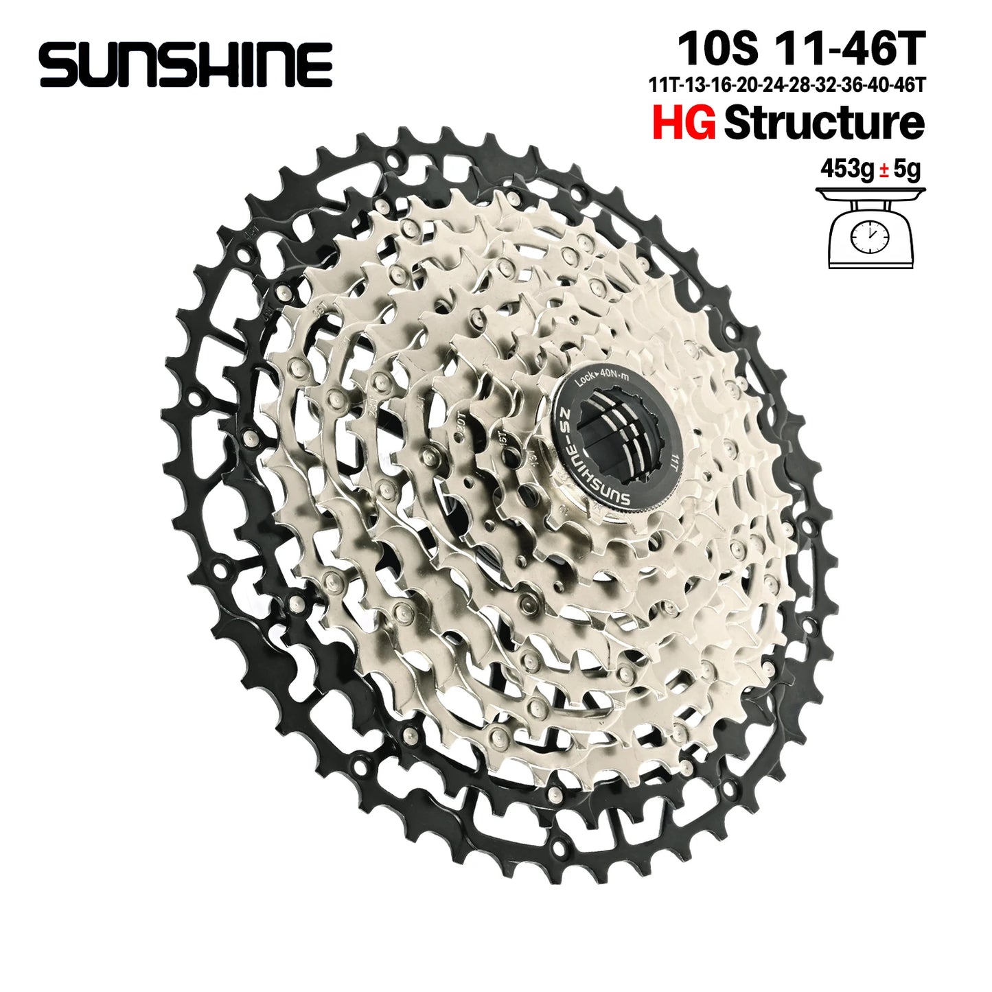 SUNSHINE Hollow Mountain Freedom Wheel 9/10/11/12/13S Folding Bicycle 40T/42T/46T/48T/50T/52T Variable Speed Card Flywheel HG