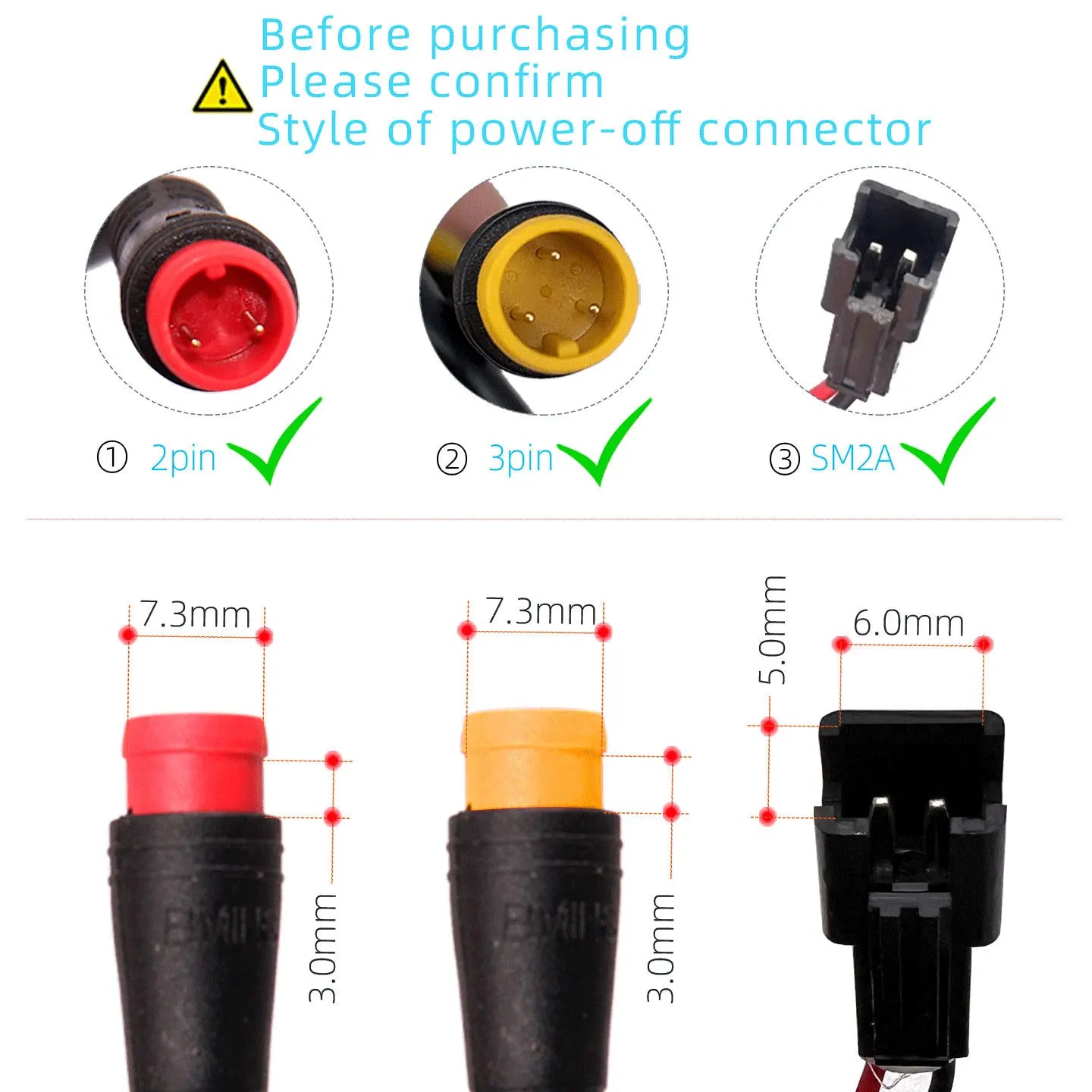 NFOX mountain bike hydraulic disc brake kit SM2A four piston caliper electric scooter 2-pin 3-pin power-off handle accessories