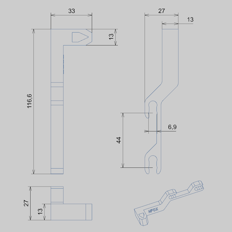 3D打印自行车鞍座高度调节工具标尺卡座轴心塞来图定制手板模型样品