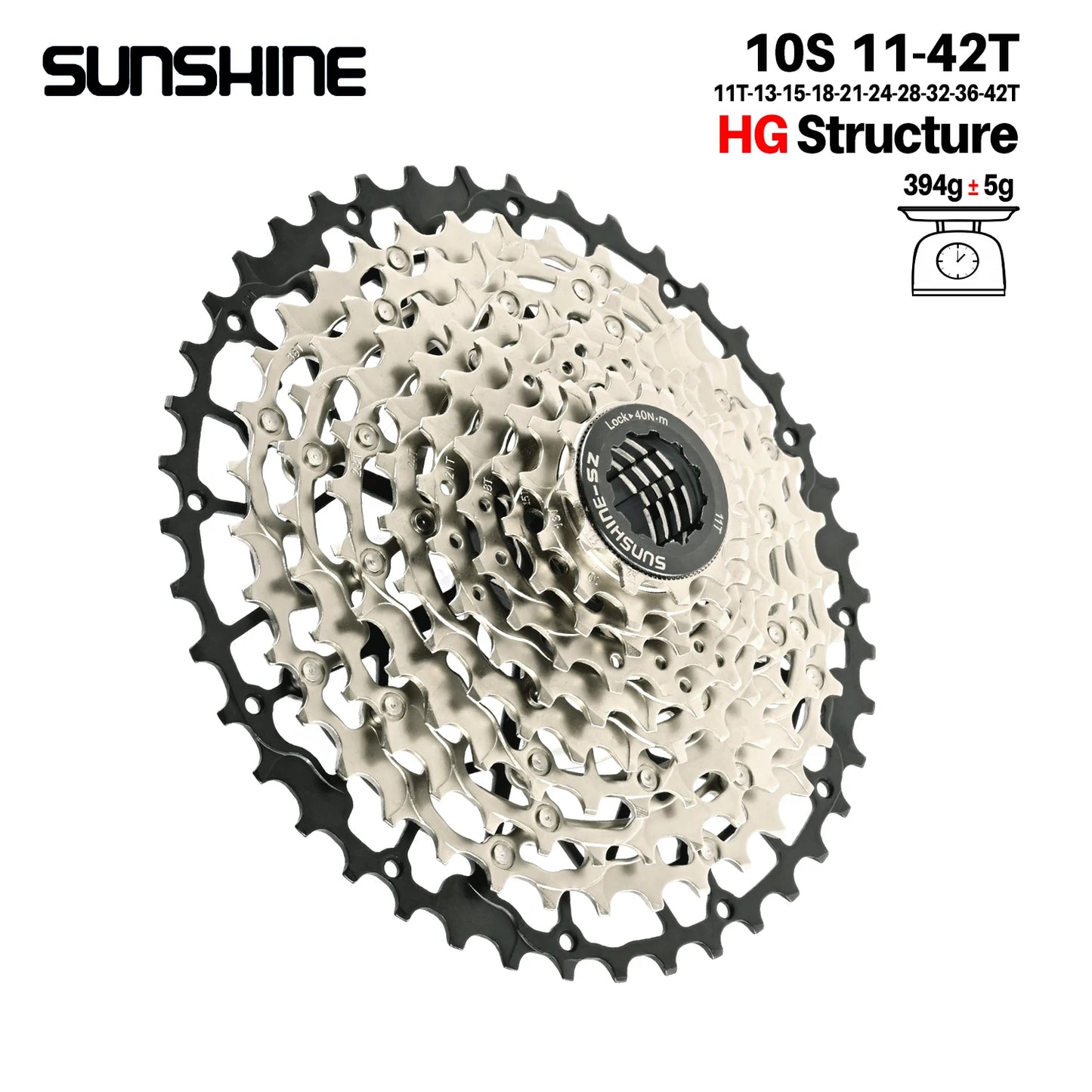 SUNSHINE Hollow Mountain Freedom Wheel 9/10/11/12/13S Folding Bicycle 40T/42T/46T/48T/50T/52T Variable Speed Card Flywheel HG