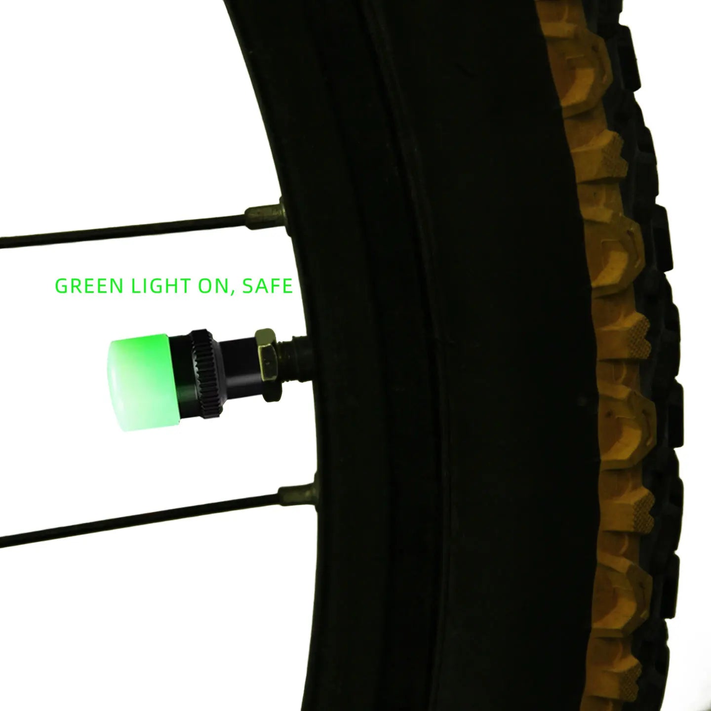 NFOX mountain bike tire pressure sensing light, high-precision pressure detection sensor, real-time monitoring of tire safety