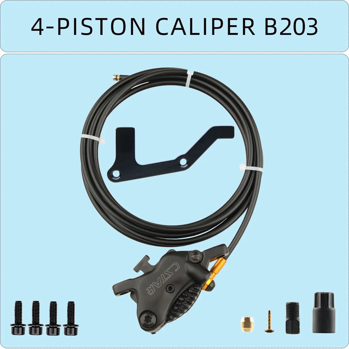 C. STAR electric scooter power-off brake lever bicycle specific hydraulic wear-resistant brake accessory 4-piston clamp