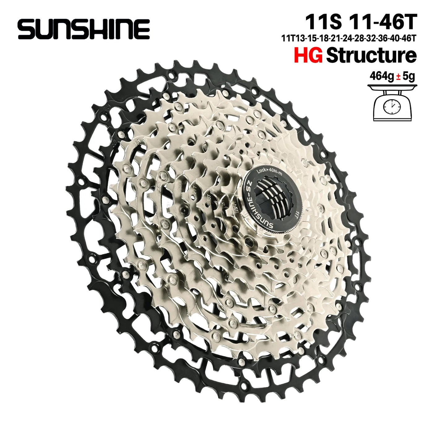 SUNSHINE Hollow Mountain Freedom Wheel 9/10/11/12/13S Folding Bicycle 40T/42T/46T/48T/50T/52T Variable Speed Card Flywheel HG