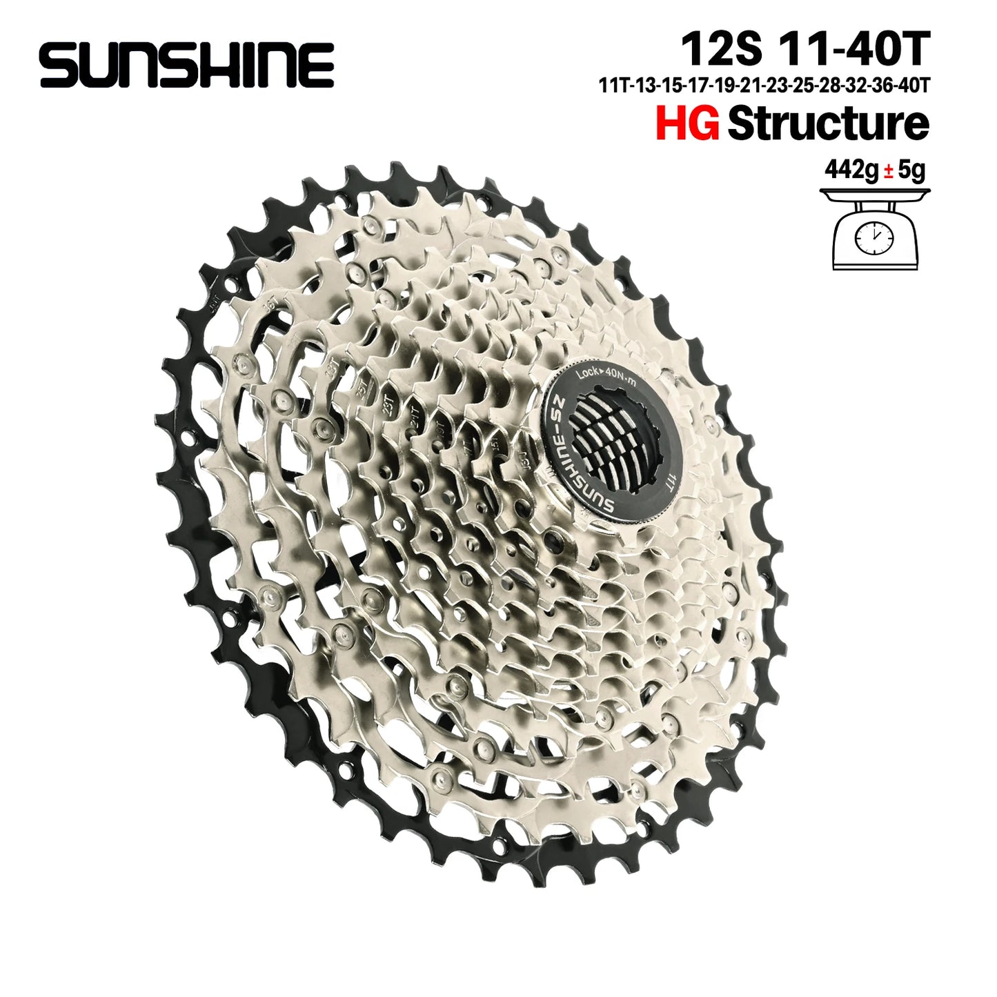 SUNSHINE Hollow Mountain Freedom Wheel 9/10/11/12/13S Folding Bicycle 40T/42T/46T/48T/50T/52T Variable Speed Card Flywheel HG