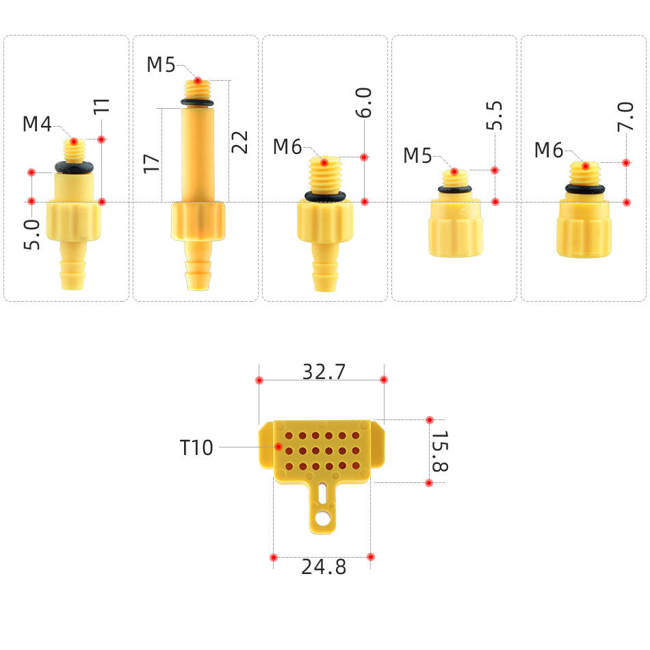 EZmtd Hydraulic Brake Oil Disc Tool Set Simple Bicycle Oil Filling and Replacement Funnel Exhaust Connector Hot Sale