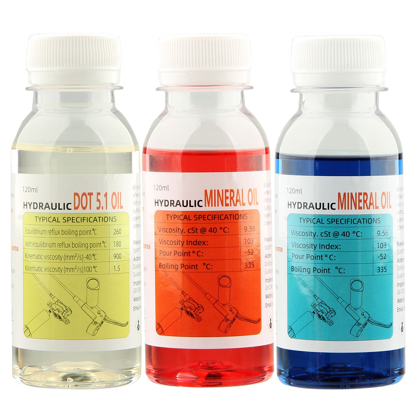 NFOX Mineral Oil DOT 5.1 Fluid 120ml/4.2oz Compatible Hydraulic Brake System Maintenance for Mountain Road Bike Electric Scooter