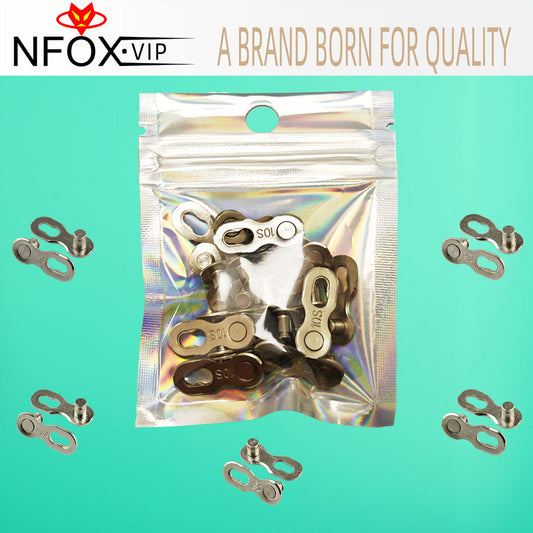 NFOX chain 6-7-8s quick release buckle 12 speed magic buckle 9s chain joint 10s mountain road bicycle accessories 10 pairs
