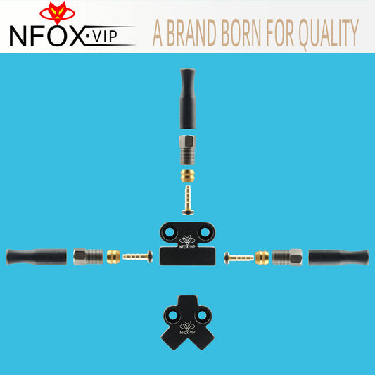 NFOX hydraulic brake one-to-two converter oil disc tee single wheel double disc brake oil tricycle YouTube accessories