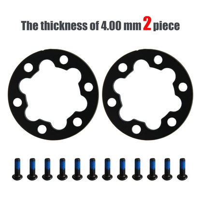 Electric Scooter Brake Disc Gasket Round Black 4.0mm Inner Fancy Bicycle Disc 6-hole Gasket Wheel Hub Flower Drum High Pad