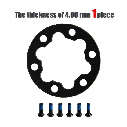 Electric Scooter Brake Disc Gasket Round Black 4.0mm Inner Fancy Bicycle Disc 6-hole Gasket Wheel Hub Flower Drum High Pad