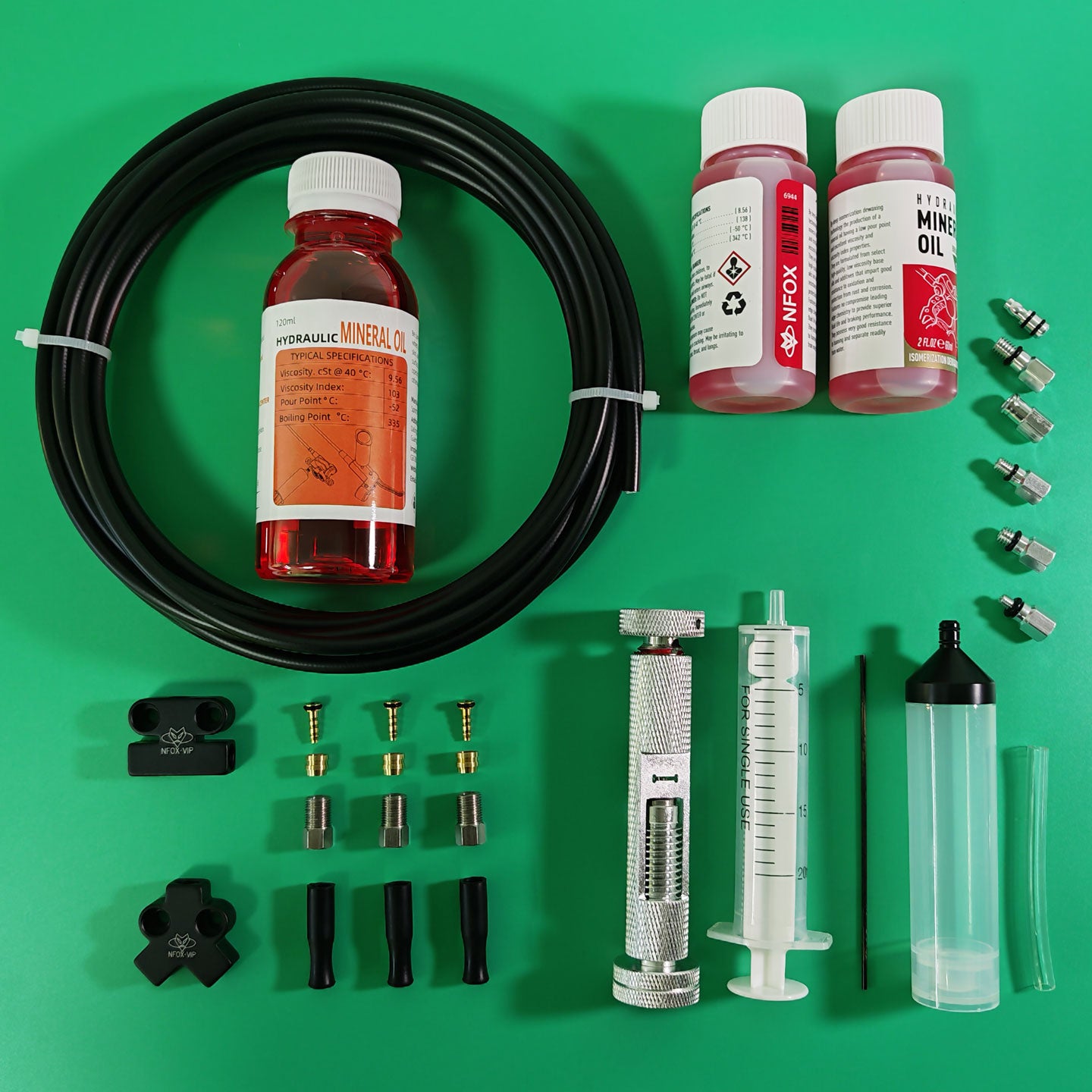 NFOX TE Oil Needle Copper Sleeve Three-Wheeled Vehicle Hydraulic Brake Oil Brake Three-Way Aluminum Alloy One-to-Two Accessories Modification Oil Pipe Connector Oil Distributor Valve