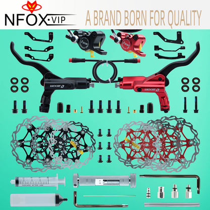 ZOOM 875E Repair Parts 180 Hydraulic Brake Left Caliper Brake Handle 160 Disc Electric Bicycle Scooter 203 Rotor Oil Disc Brake suit