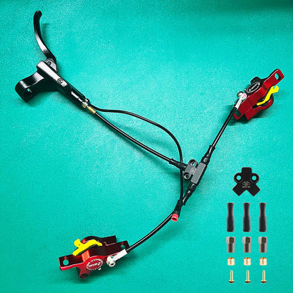 NFOX TE Oil Needle Copper Sleeve Three-Wheeled Vehicle Hydraulic Brake Oil Brake Three-Way Aluminum Alloy One-to-Two Accessories Modification Oil Pipe Connector Oil Distributor Valve