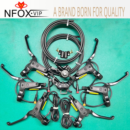 NFOX SM2A electric bicycle hydraulic disc brake handle with four piston two piston calipers 2-pin 3-pin power-off Accessories