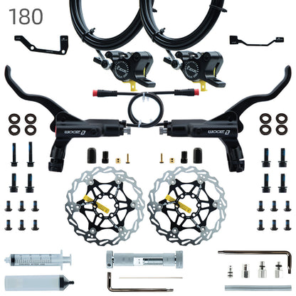 ZOOM 875E Repair Parts 180 Hydraulic Brake Left Caliper Brake Handle 160 Disc Electric Bicycle Scooter 203 Rotor Oil Disc Brake suit