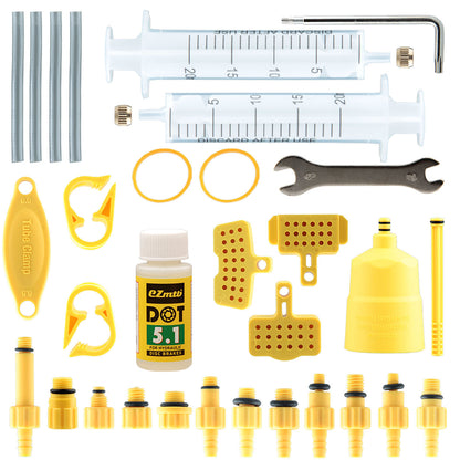 EZmtd 32 piece hydraulic brake oil change tool set, simple bicycle refueling funnel, exhaust oil injection needle tube accessories