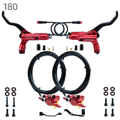 ZOOM 875E Repair Parts 180 Hydraulic Brake Left Caliper Brake Handle 160 Disc Electric Bicycle Scooter 203 Rotor Oil Disc Brake suit