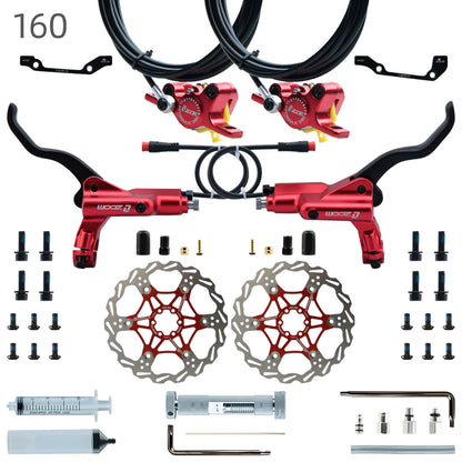 ZOOM 875E Repair Parts 180 Hydraulic Brake Left Caliper Brake Handle 160 Disc Electric Bicycle Scooter 203 Rotor Oil Disc Brake suit
