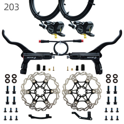 ZOOM 875E Repair Parts 180 Hydraulic Brake Left Caliper Brake Handle 160 Disc Electric Bicycle Scooter 203 Rotor Oil Disc Brake suit