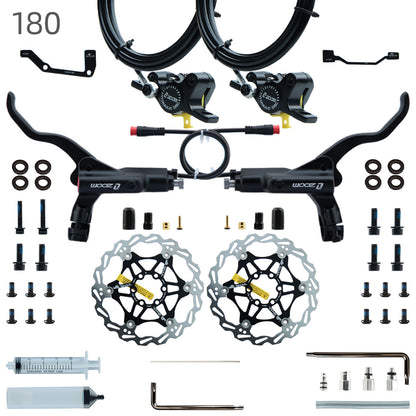 ZOOM 875E Repair Parts 180 Hydraulic Brake Left Caliper Brake Handle 160 Disc Electric Bicycle Scooter 203 Rotor Oil Disc Brake suit