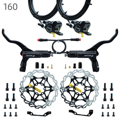 ZOOM 875E Repair Parts 180 Hydraulic Brake Left Caliper Brake Handle 160 Disc Electric Bicycle Scooter 203 Rotor Oil Disc Brake suit