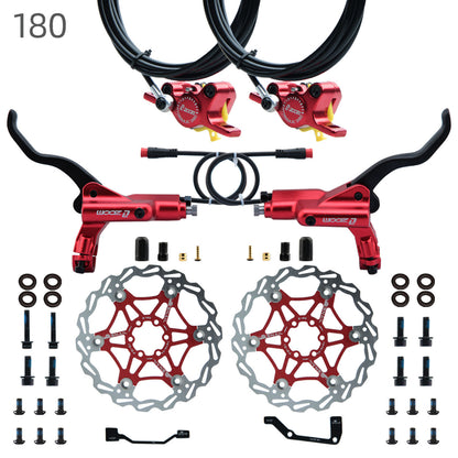 ZOOM 875E Repair Parts 180 Hydraulic Brake Left Caliper Brake Handle 160 Disc Electric Bicycle Scooter 203 Rotor Oil Disc Brake suit