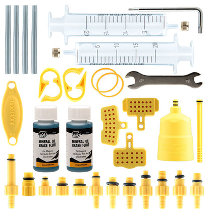 EZmtd 32 piece hydraulic brake oil change tool set, simple bicycle refueling funnel, exhaust oil injection needle tube accessories