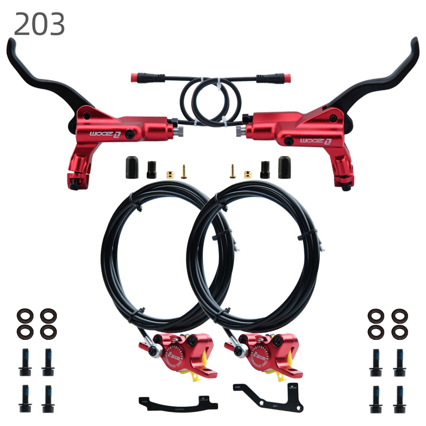 ZOOM 875E Repair Parts 180 Hydraulic Brake Left Caliper Brake Handle 160 Disc Electric Bicycle Scooter 203 Rotor Oil Disc Brake suit