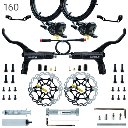 ZOOM 875E Repair Parts 180 Hydraulic Brake Left Caliper Brake Handle 160 Disc Electric Bicycle Scooter 203 Rotor Oil Disc Brake suit