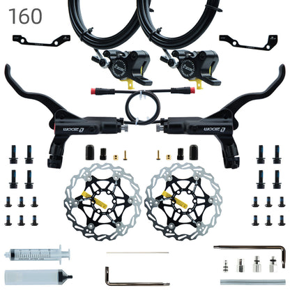 ZOOM 875E Repair Parts 180 Hydraulic Brake Left Caliper Brake Handle 160 Disc Electric Bicycle Scooter 203 Rotor Oil Disc Brake suit