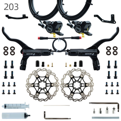 ZOOM 875E Repair Parts 180 Hydraulic Brake Left Caliper Brake Handle 160 Disc Electric Bicycle Scooter 203 Rotor Oil Disc Brake suit