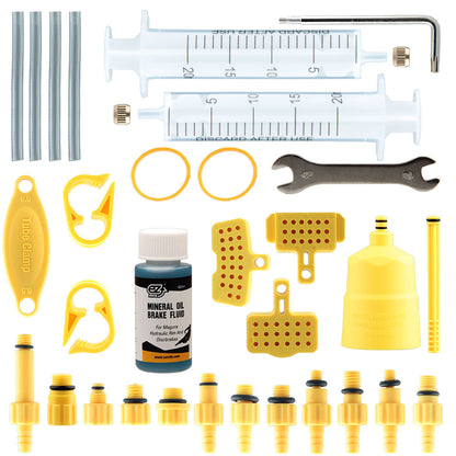 EZmtd 32 piece hydraulic brake oil change tool set, simple bicycle refueling funnel, exhaust oil injection needle tube accessories