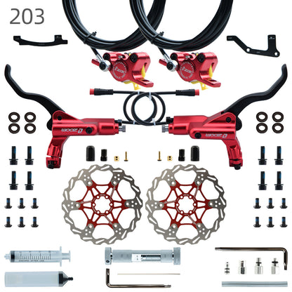 ZOOM 875E Repair Parts 180 Hydraulic Brake Left Caliper Brake Handle 160 Disc Electric Bicycle Scooter 203 Rotor Oil Disc Brake suit