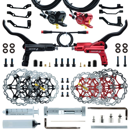 ZOOM 875E Repair Parts 180 Hydraulic Brake Left Caliper Brake Handle 160 Disc Electric Bicycle Scooter 203 Rotor Oil Disc Brake suit