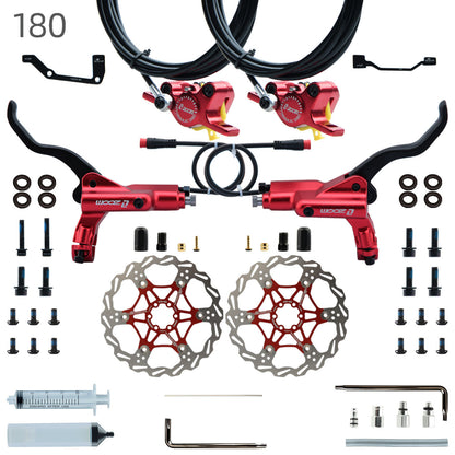 ZOOM 875E Repair Parts 180 Hydraulic Brake Left Caliper Brake Handle 160 Disc Electric Bicycle Scooter 203 Rotor Oil Disc Brake suit
