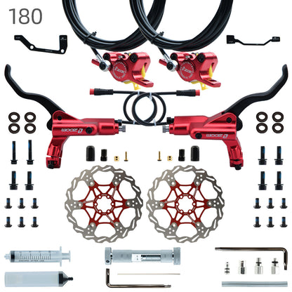 ZOOM 875E Repair Parts 180 Hydraulic Brake Left Caliper Brake Handle 160 Disc Electric Bicycle Scooter 203 Rotor Oil Disc Brake suit