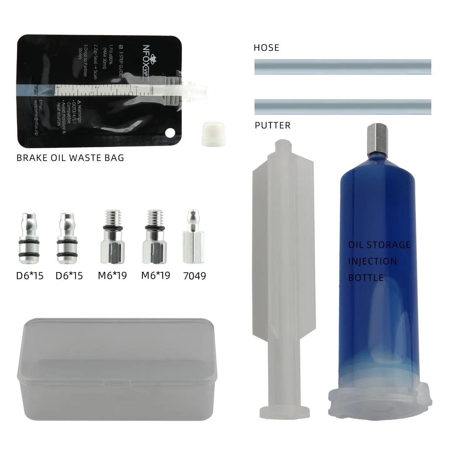 NFOX electric skateboard bicycle oil storage bottle syringe 45ML/1.59OZ hydraulic brake oil disc brake exhaust oil change tool