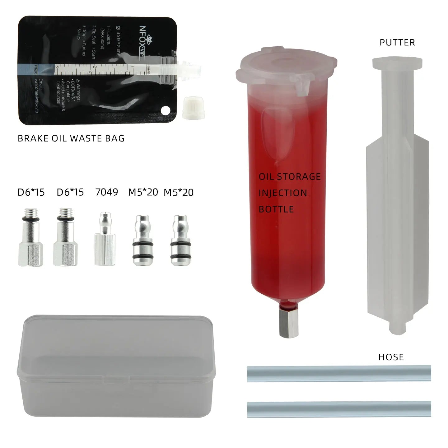 NFOX electric skateboard bicycle oil storage bottle syringe 45ML/1.59OZ hydraulic brake oil disc brake exhaust oil change tool