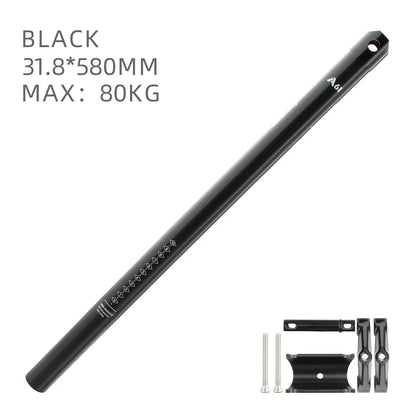 Ultra light aluminum alloy 33.9 * 600mm mountain bike seat tube MTB road foldable seat post universal 31.8 * 580mm accessory