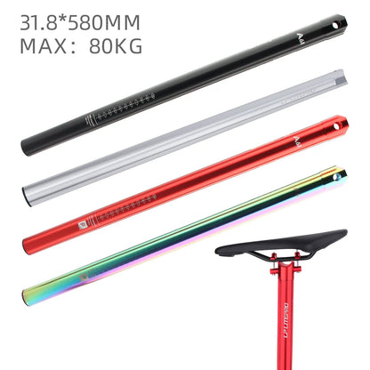 Ultra light aluminum alloy 33.9 * 600mm mountain bike seat tube MTB road foldable seat post universal 31.8 * 580mm accessory