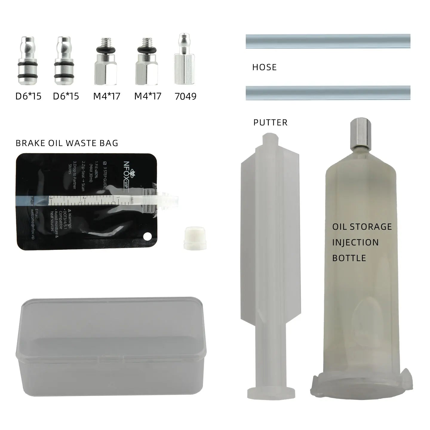 NFOX electric skateboard bicycle oil storage bottle syringe 45ML/1.59OZ hydraulic brake oil disc brake exhaust oil change tool