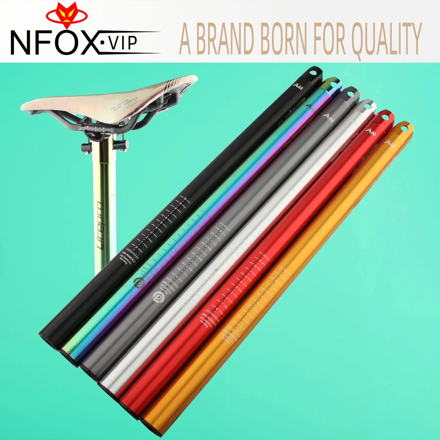 Ultra light aluminum alloy 33.9 * 600mm mountain bike seat tube MTB road foldable seat post universal 31.8 * 580mm accessory