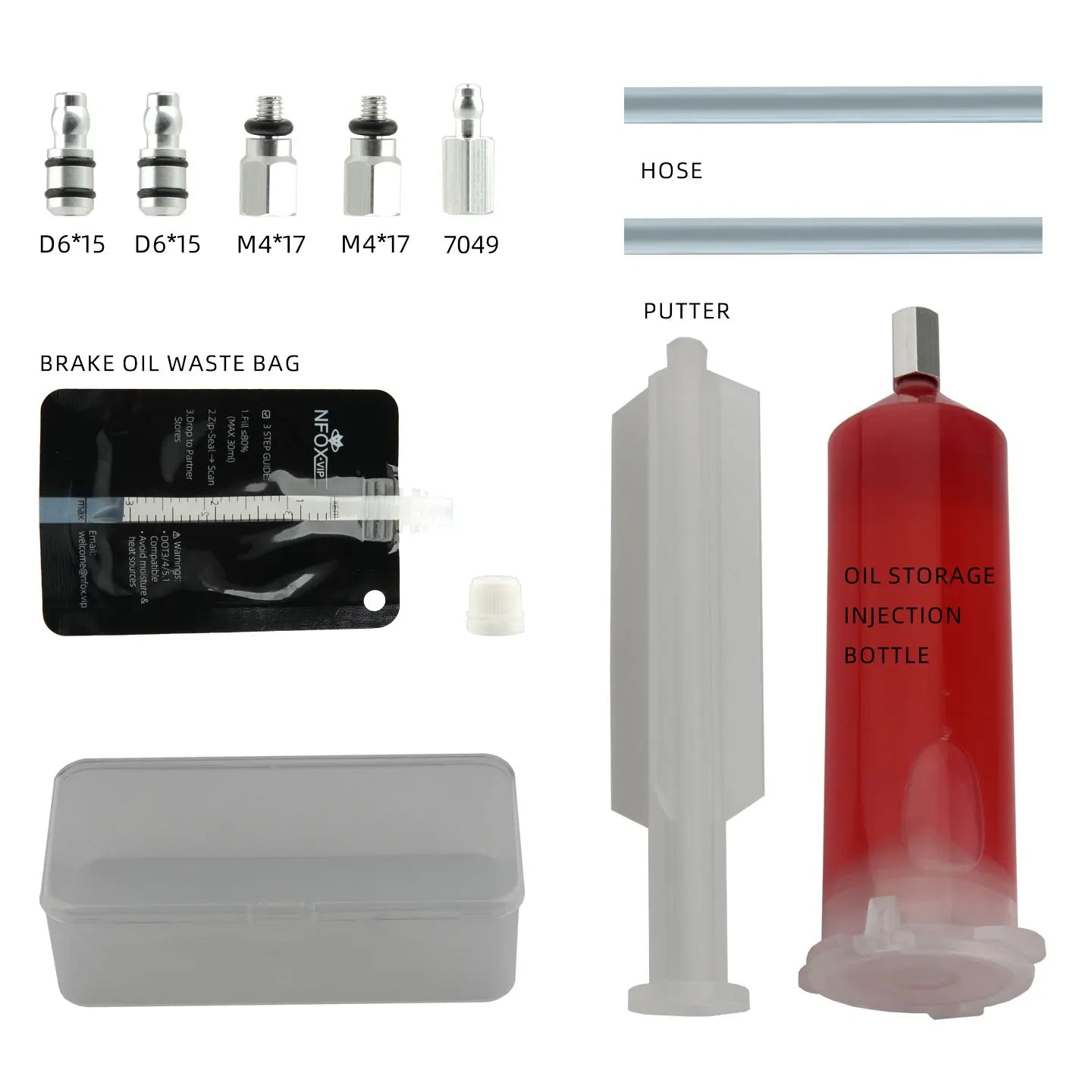 NFOX electric skateboard bicycle oil storage bottle syringe 45ML/1.59OZ hydraulic brake oil disc brake exhaust oil change tool