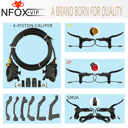 C. STAR  electric scooter power-off brake lever  bicycle specific hydraulic wear-resistant brake accessory  4-piston clamp