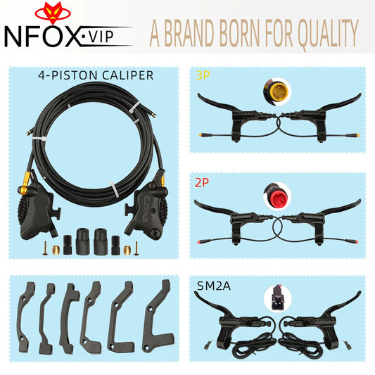 C. STAR  electric scooter power-off brake lever  bicycle specific hydraulic wear-resistant brake accessory  4-piston clamp