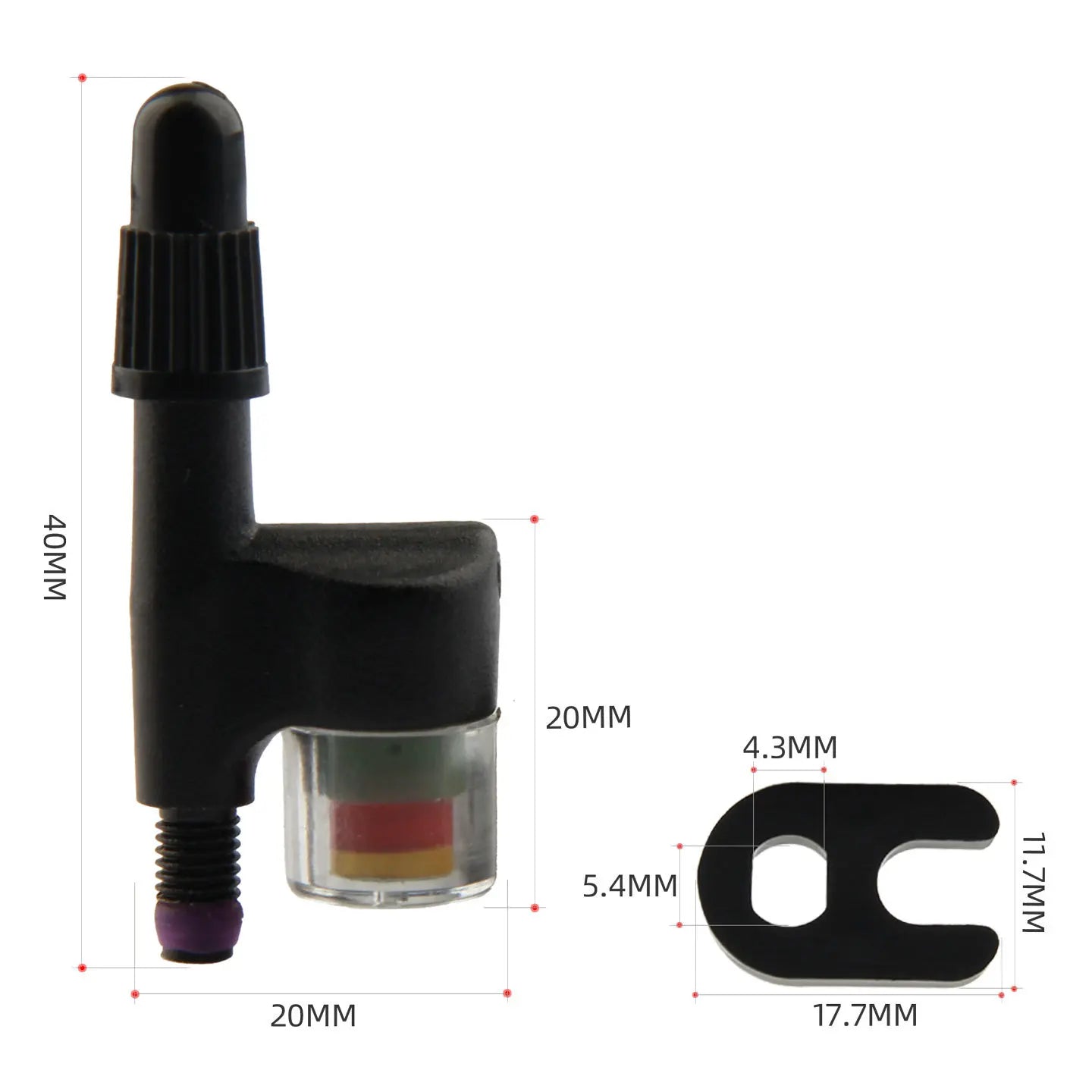 NFOX bicycle vacuum tire French air nozzle aluminum alloy tire pressure detection extension nozzle easy to install and durable