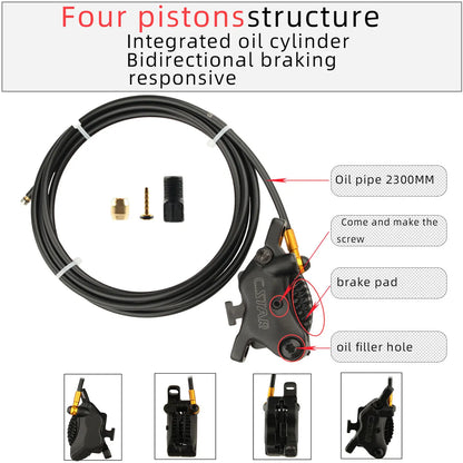 C. STAR  electric scooter power-off brake lever  bicycle specific hydraulic wear-resistant brake accessory  4-piston clamp